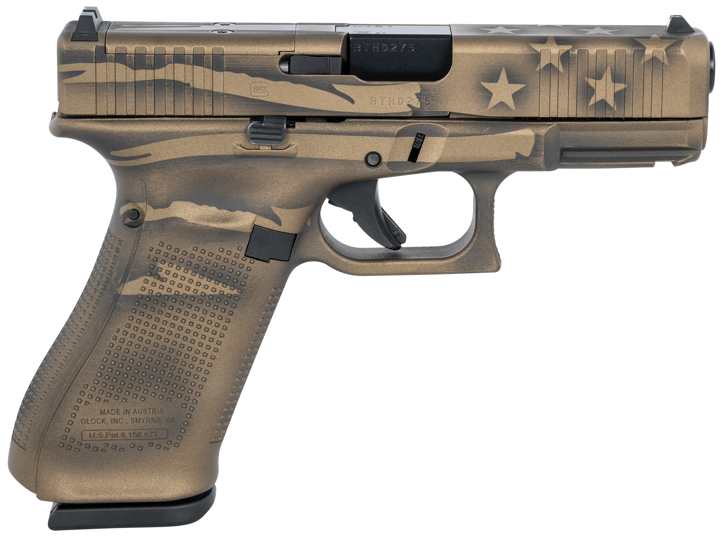 Glock G45 Gen 5 MOS 9mm Luger 4.02in 17rd Coyote Battle Worn Flag