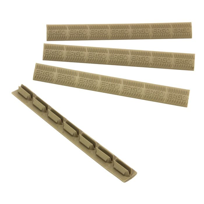 Ergo Grips WedgeLock Rail Cover KeyMod Rubber Dark Earth AR-15 4 Pack