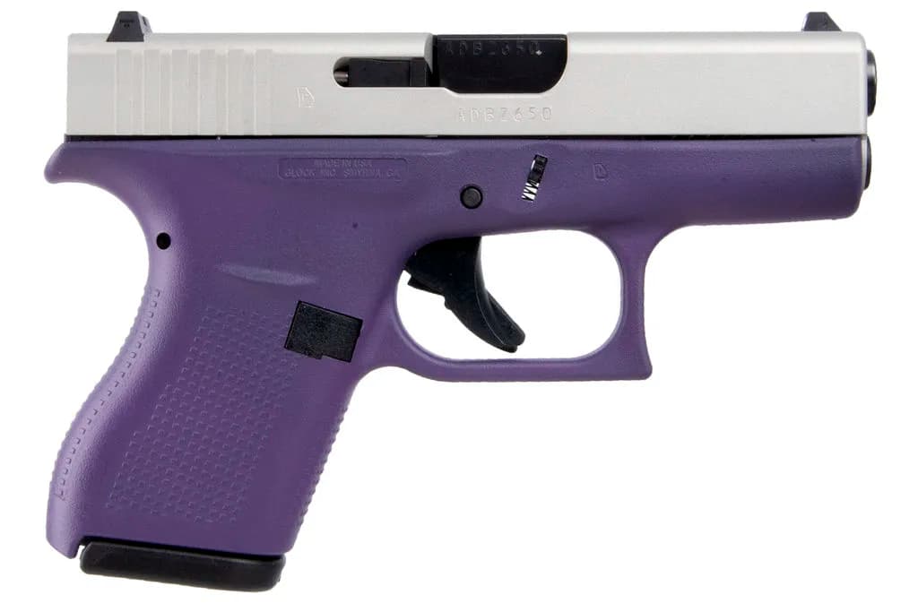 Glock G42 380 ACP 3.2in 6+1 Rounds Purple Cerakote Satin Aluminum