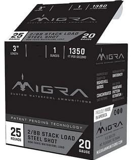 Migra Ammunitions Staxd 20 Gauge Shot 1 oz 25 Rounds