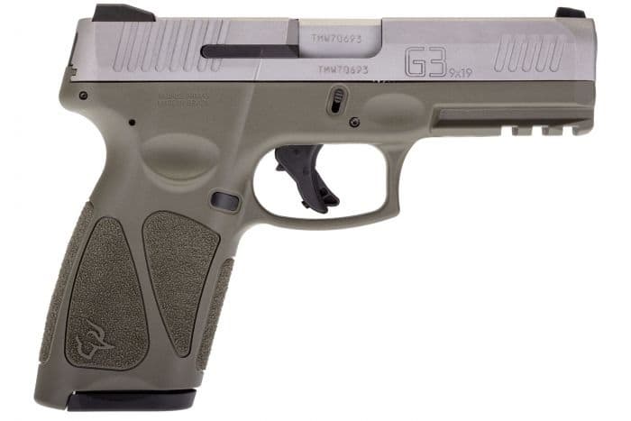 Taurus G3 9mm 4 Inch 15 Rounds Stainless Steel Olive Drab Green