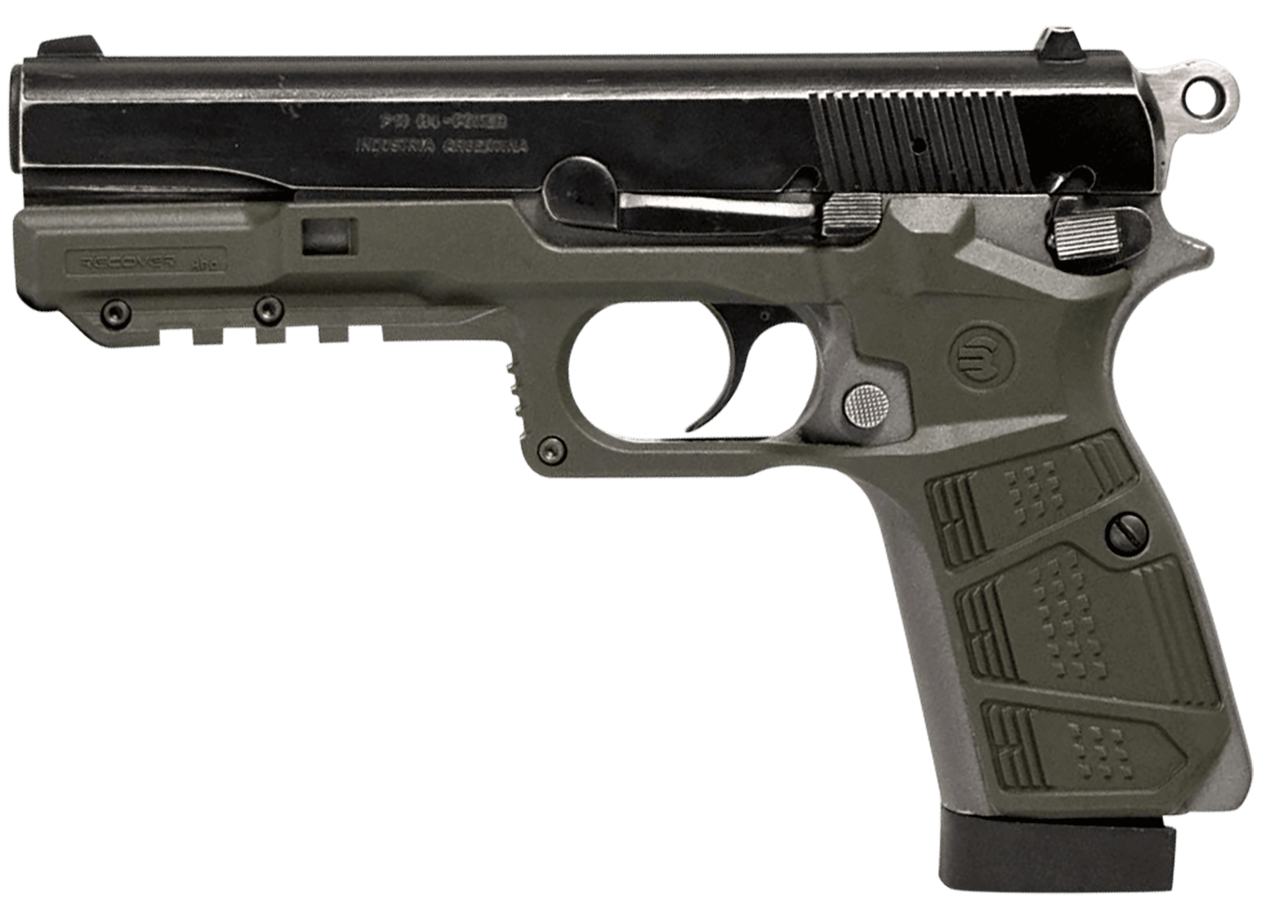 Recover Tactical HPC03 Grip and Rail System for Browning Hi Power OD Green