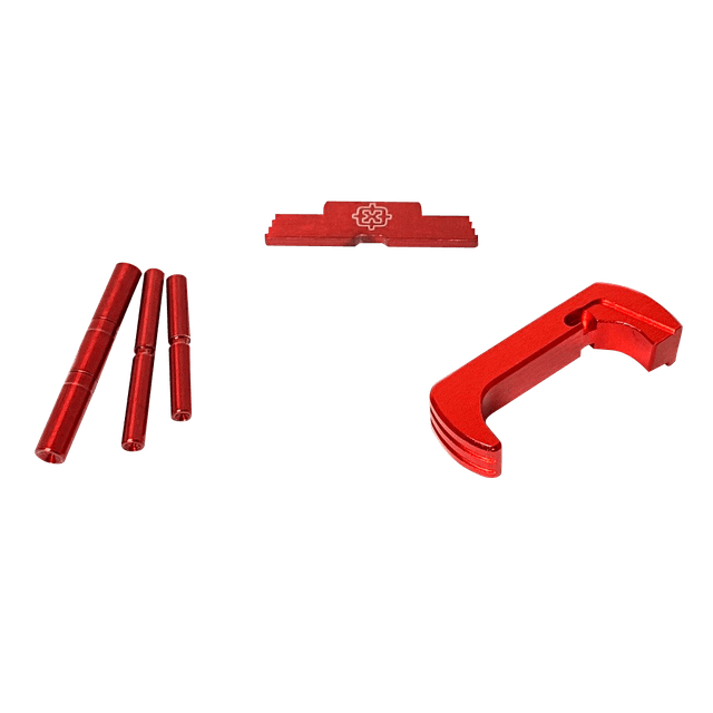 Cross Armory Crgokrd 3 Piece Kit Extended for Glock Gen1-3 Red Aluminum Steel