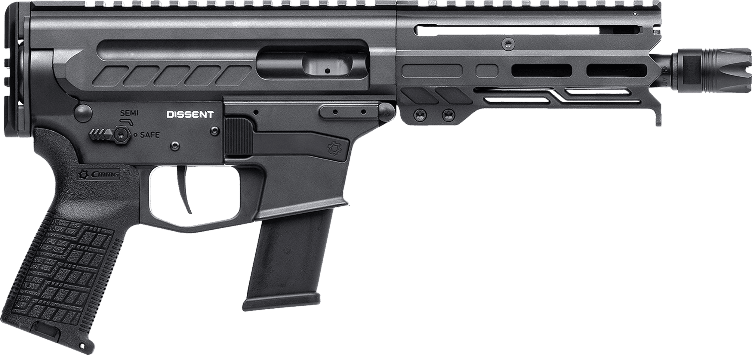 CMMG Dissent MKG 45 ACP 6.50" 13+1 Sniper Gray Cerakote