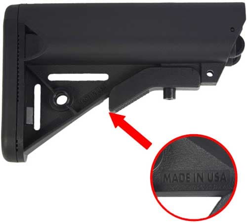 J&E Machine Tech SOPMOD AR-15 Polymer Stock Matte Adjustable Storage