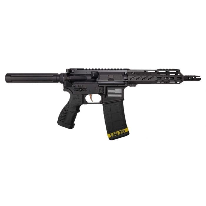 FosTech Tech-15 Fighting Patriot AR15 Pistol - Black | 5.56NATO | 7.5" Barrel | Mach-2 7" M-LOK Rail | Installed Fostech Echo-II Trigger