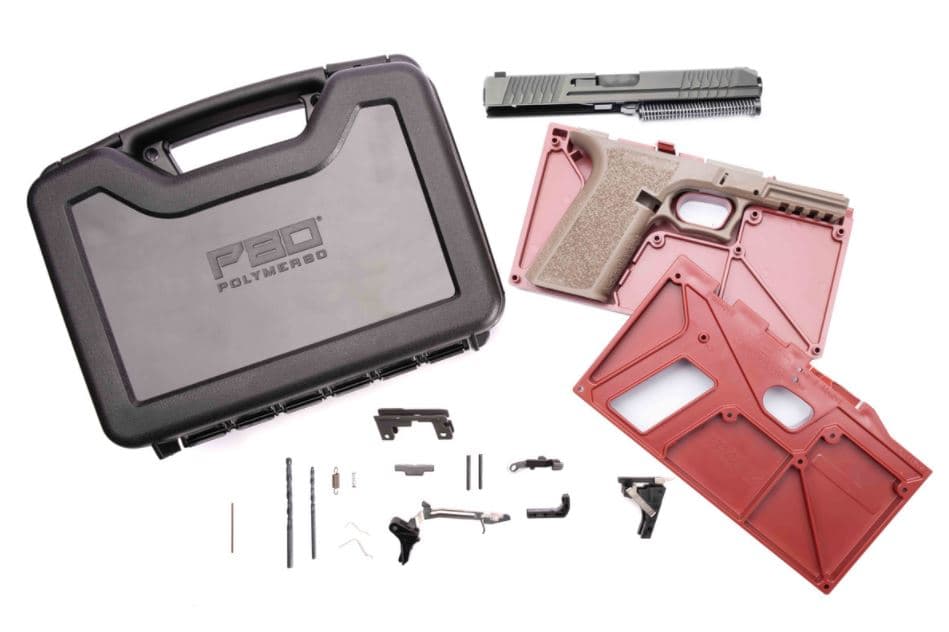 Polymer 80 Pf940 Complete 80% Frame Kit V2 With Assembled Slide Case 9mm Flat Dark Earth 17rd