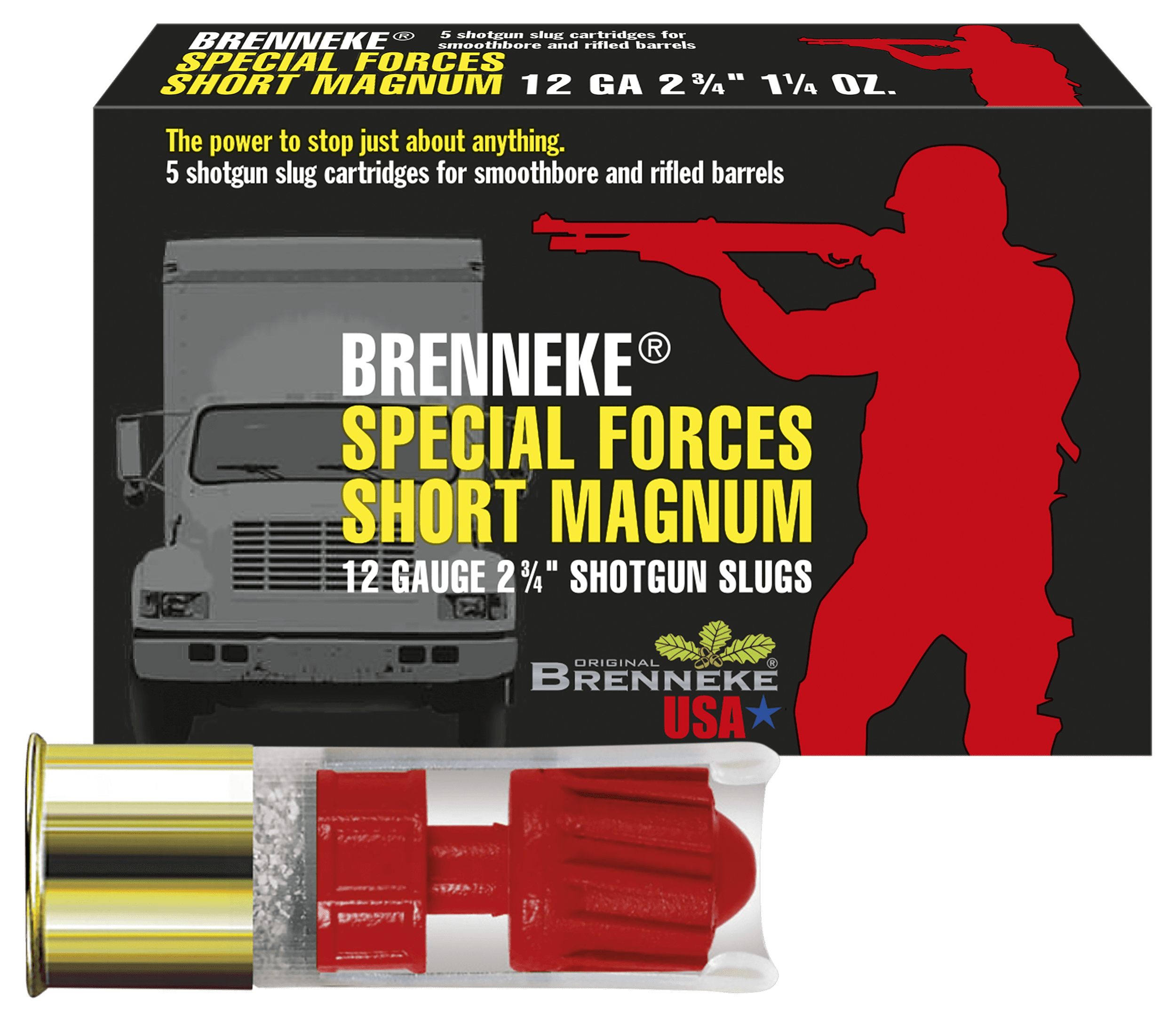 Brenneke Special Forces Short Magnum Slugs 12 ga. 2 3/4 in. 1 1/4 oz. 5 rd.