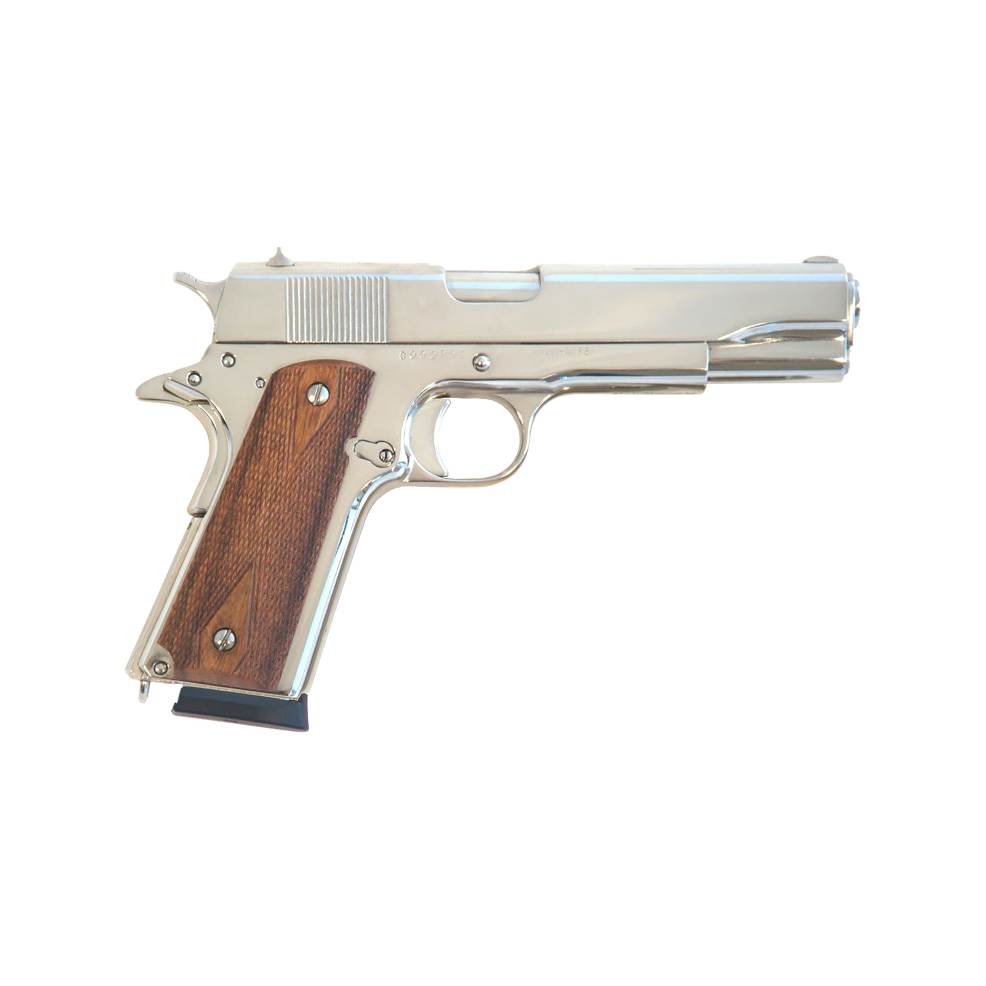 Cimarron Firearms 1911 45 ACP 5 inch 8 round Nickel Silver Wood
