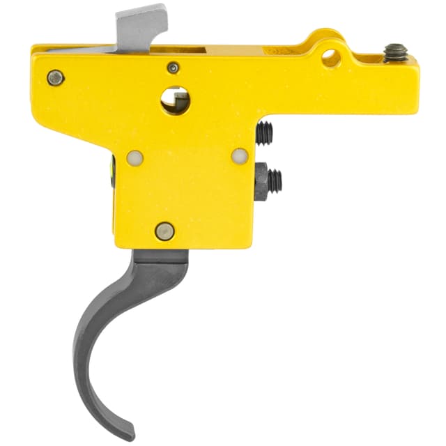 Timney Triggers 201 Featherweight Curved Trigger 3 lbs Draw Weight Yellow/Black Finish