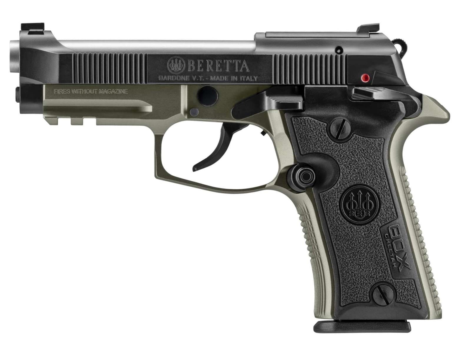 Beretta 80X Cheetah 380 ACP 3.8 Barrel 10 Rounds Green Black Optics Ready