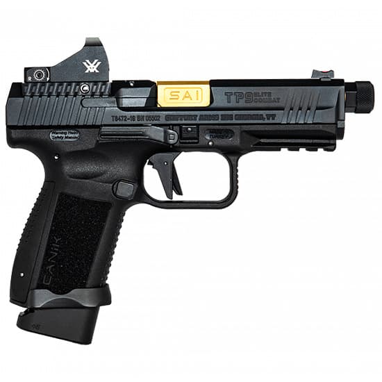 Canik TP9 Combat 9mm Luger 4.73 inch 18 Round Gold Barrel Vortex VIP Pistol
