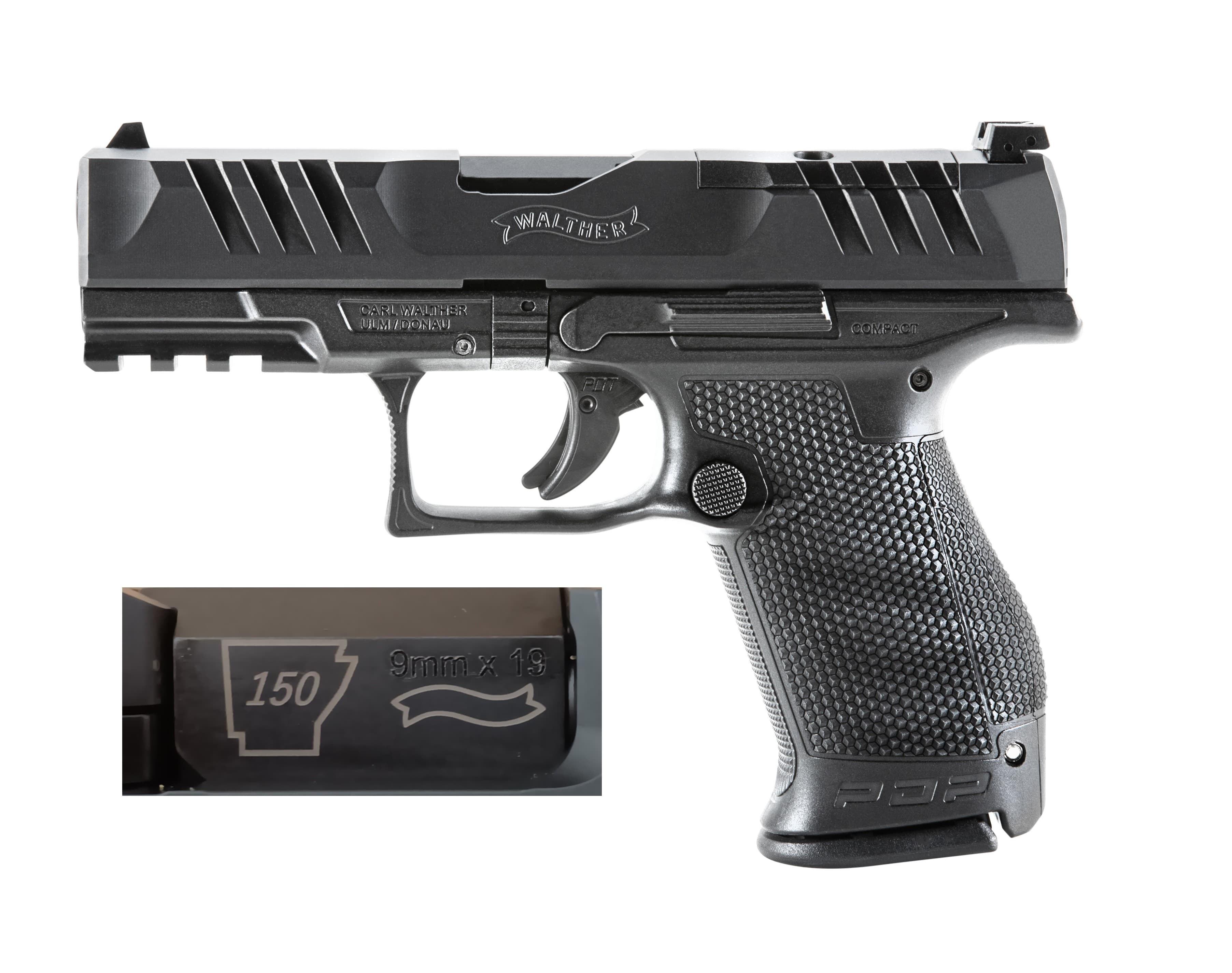 Walther PDP Compact 9mm 4 Inch 15 Rounds Optic-Ready Performance Duty Trigger