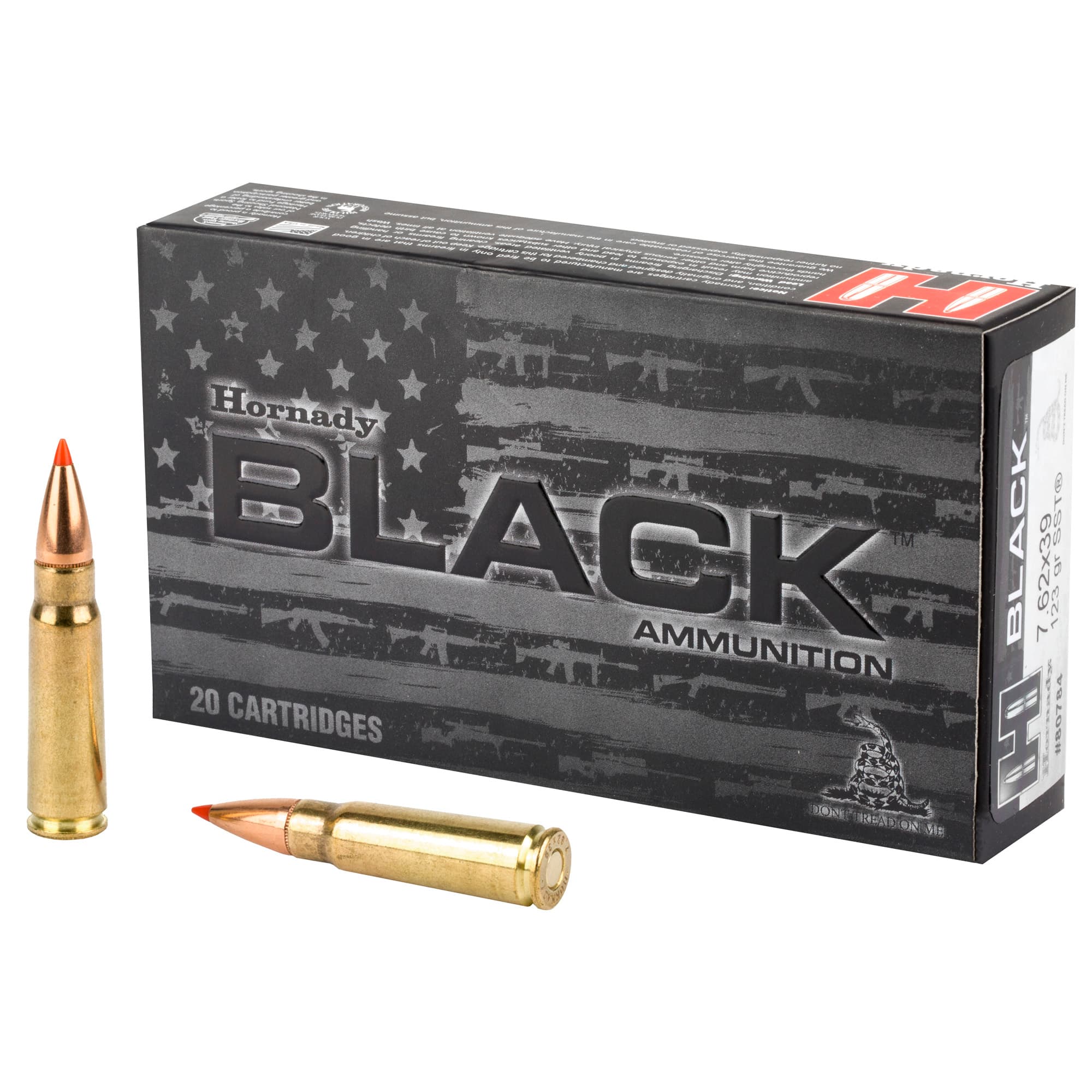 Hornady Black Rifle Ammo 7.62x39 123 gr. SST Black 20 rd.