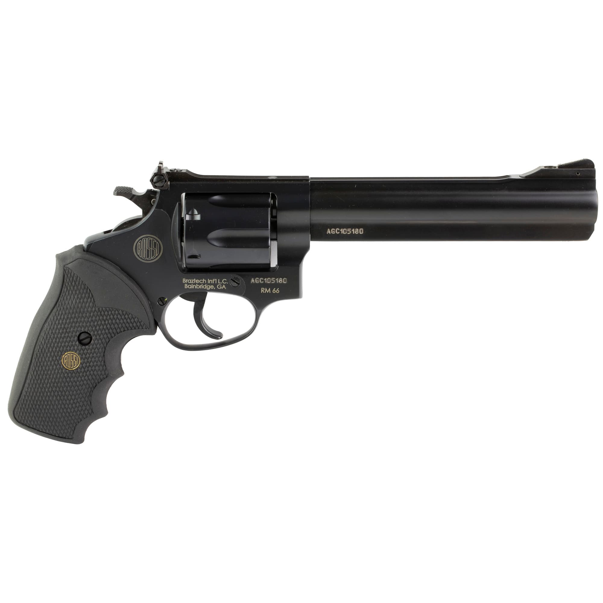 Rossi RM66 Revolver - Black | .357 Mag | 6" Barrel | 6rd | Rubber grip