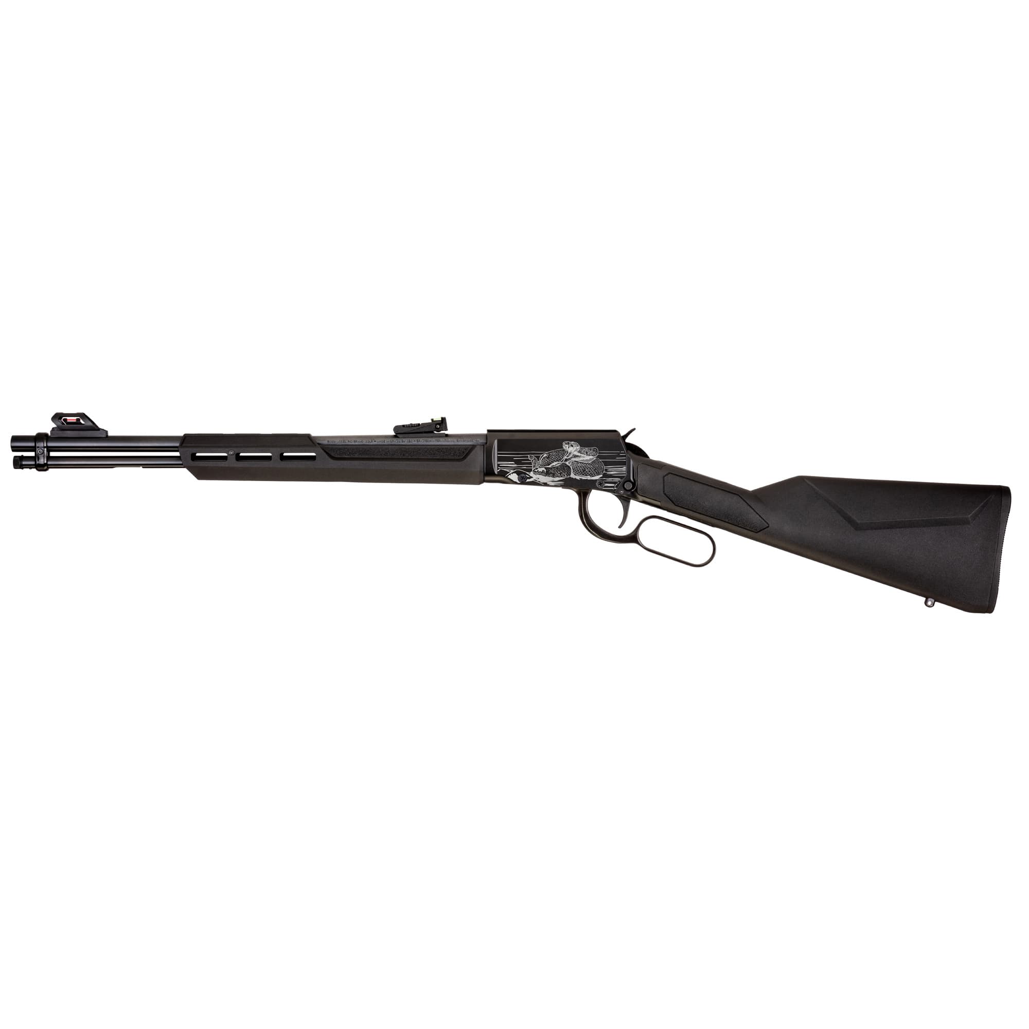 Rossi Rio Bravo 22LR 18" 15 Rounds Synthetic Stock Adjustable Sights Rattle Snake Engraving