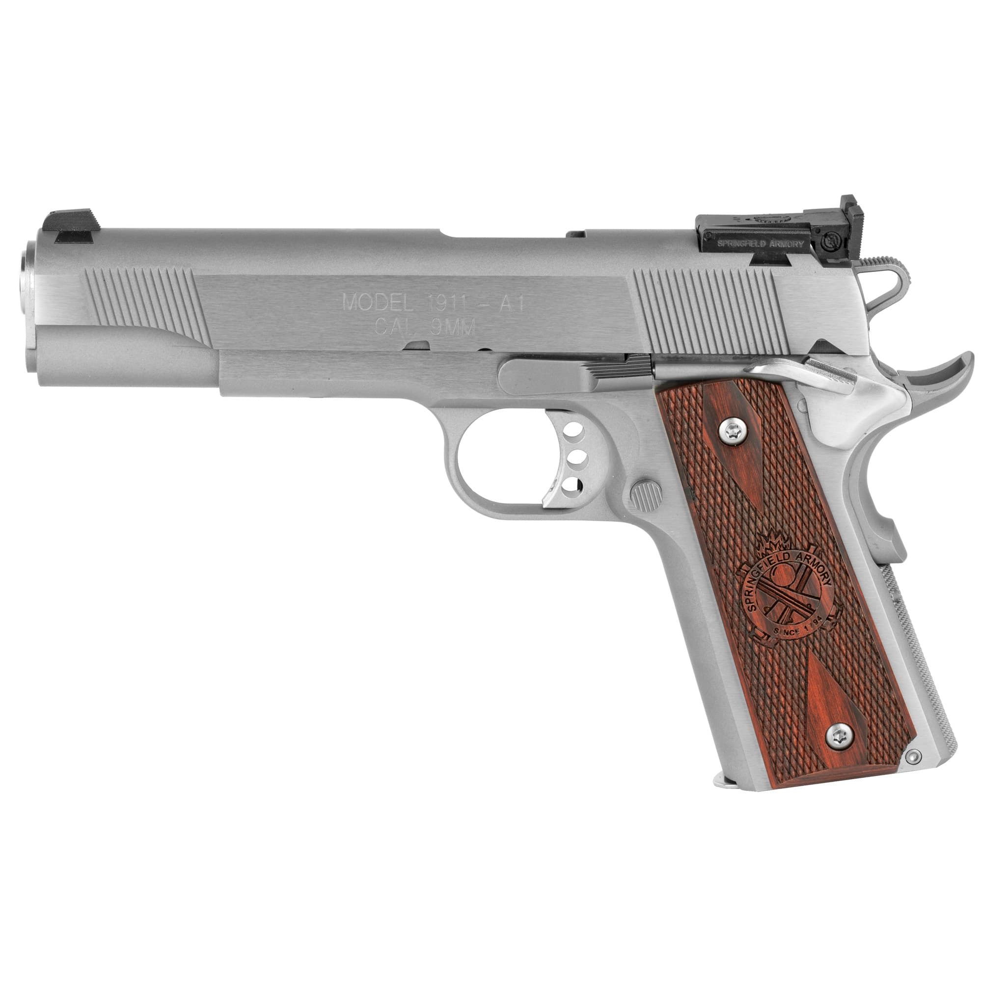 Springfield Armory 1911 Loaded Target 9mm Luger 5" Stainless Steel Left Hand