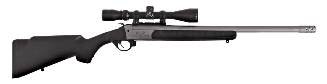 Traditions CR9-451130T Outfitter G3 Takedown 450 Bushmaster 1rd 22", Stainless Cerakote Barrel/Rec, Black Synthetic Stock, Muzzle Brake, 3-9x40mm BDC Scope
