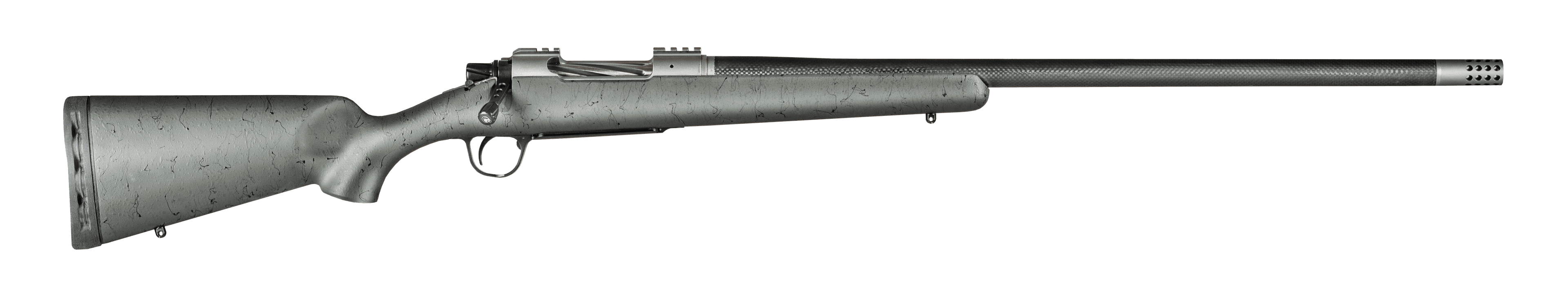 Christensen Arms CA10268215432 Summit TI  Full Size Frame 300 Win Mag 3+1, 26" Natural Titanium Steel Threaded Barrel, Natural Titanium Aluminum Receiver Green w/Black Webbing Fixed Sporter Stock