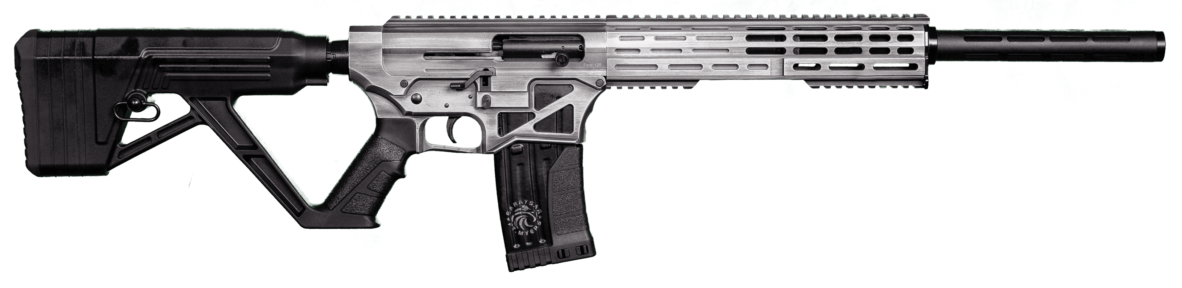 Garaysar Ft. Myers FEAR125GB FEAR-125 AR-Style 12 Gauge with 20" Barrel, 5+1 Capacity, Gray Battleworn Metal Finish, Black Synthetic Stock & Polymer Grip Includes 2 Magazines, Hard Case