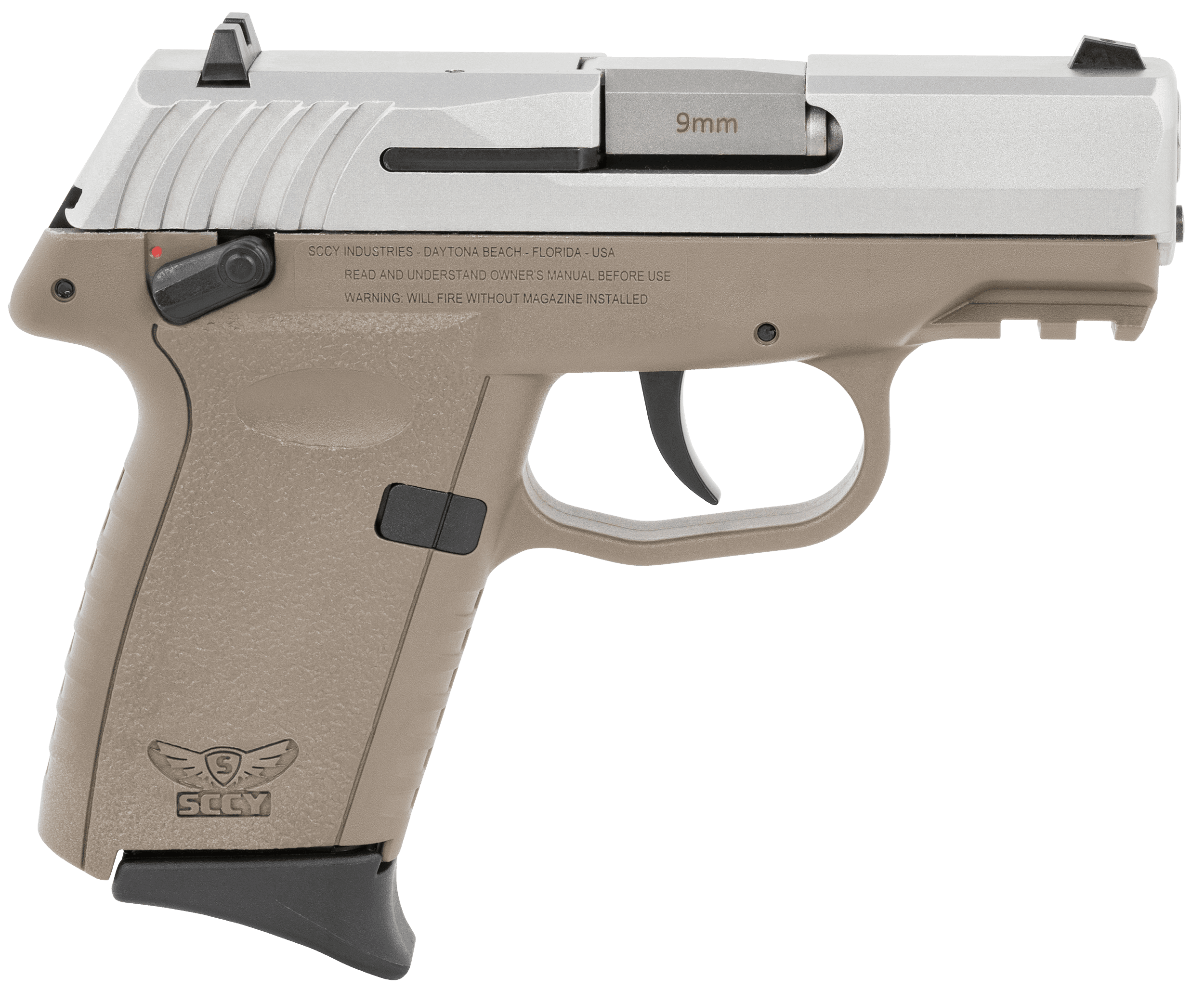 SCCY Industries CPX1TTDEG3 CPX-1 Gen3 9mm Luger 10+1 3.10" Flat Dark Earth Polymer w/ Picatinny Rail Serrated SS Slide Flat Dark Earth Polymer Grip
