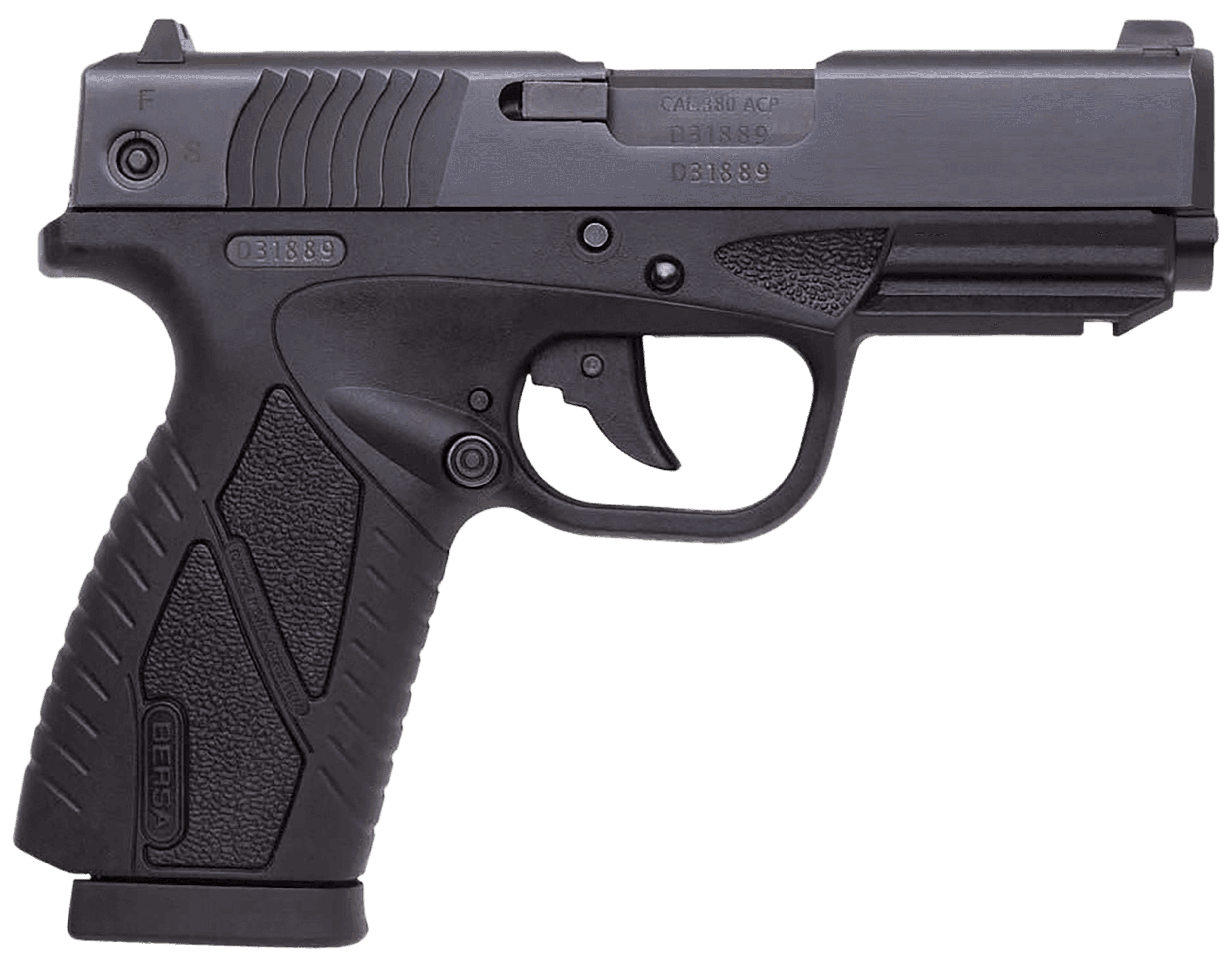 Bersa Bpcc 380ACP, 3.3in. Barrel, 8rd - Black (BP380MCC)