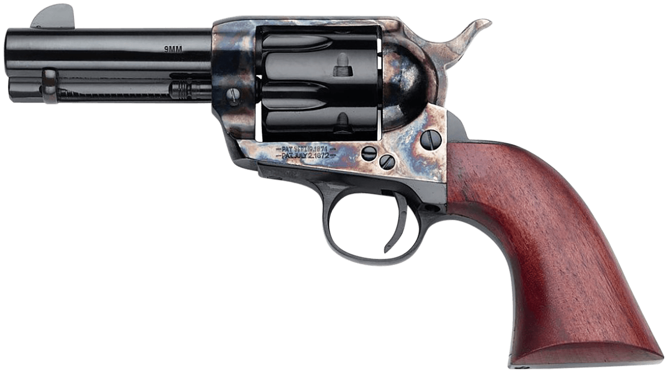 Pietta Posse Revolver 9mm 3.5 in. Casehardened Frame Walnut Grip 6 rd.