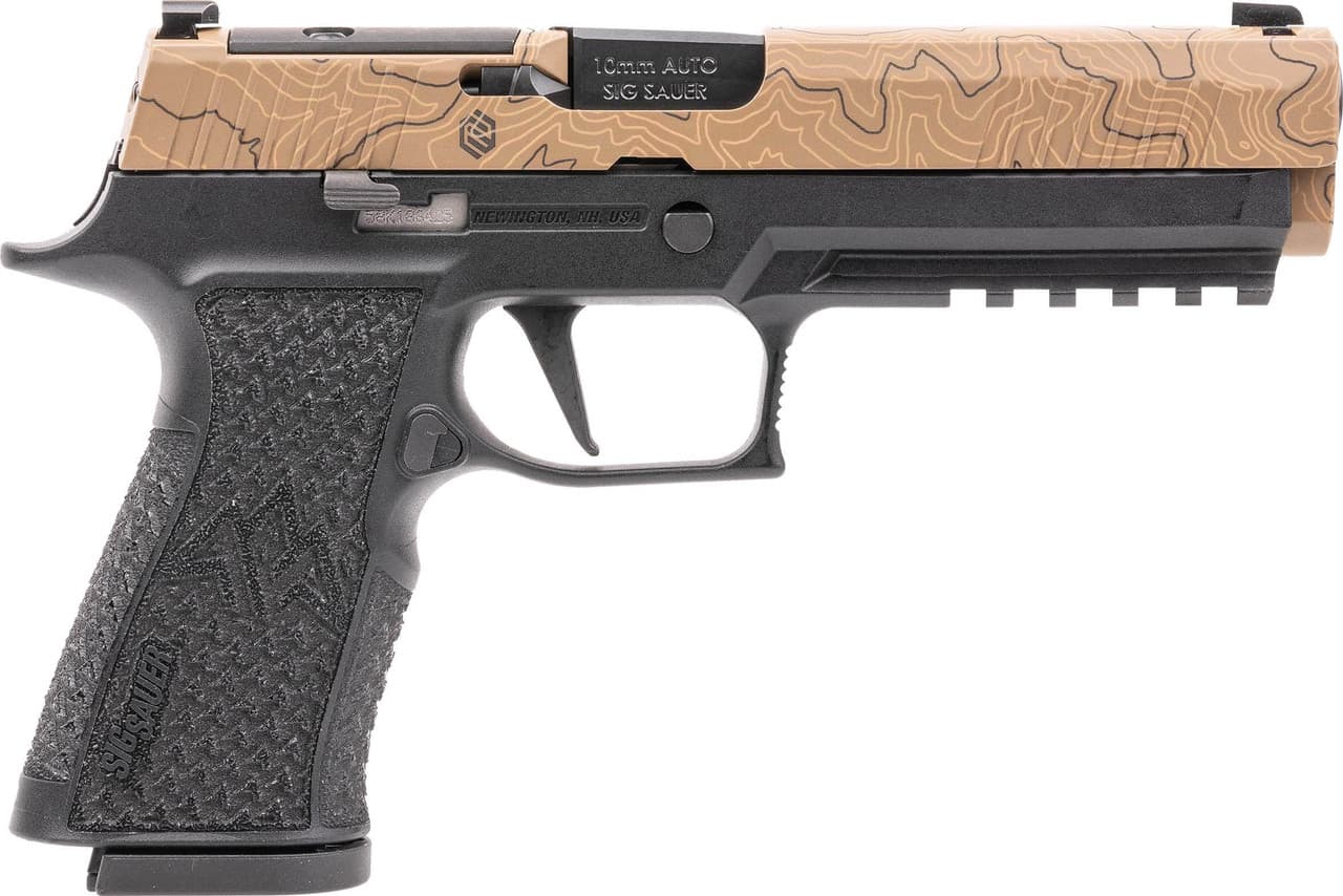 Sig Sauer, P320X Endure, 10mm Auto, 5 in, 15+1 rounds, Topographic Cerakote