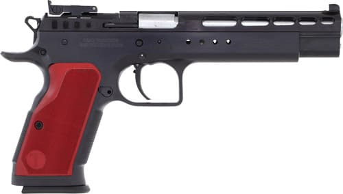 Tanfoglio TFGOLDM10OR Gold Match  10mm Auto 14+1, 6" Blued Polygonal Rifled Barrel, Blued Optic Ready/Ported/Serrated Steel Slide, Blued Steel Frame w/Beavertail