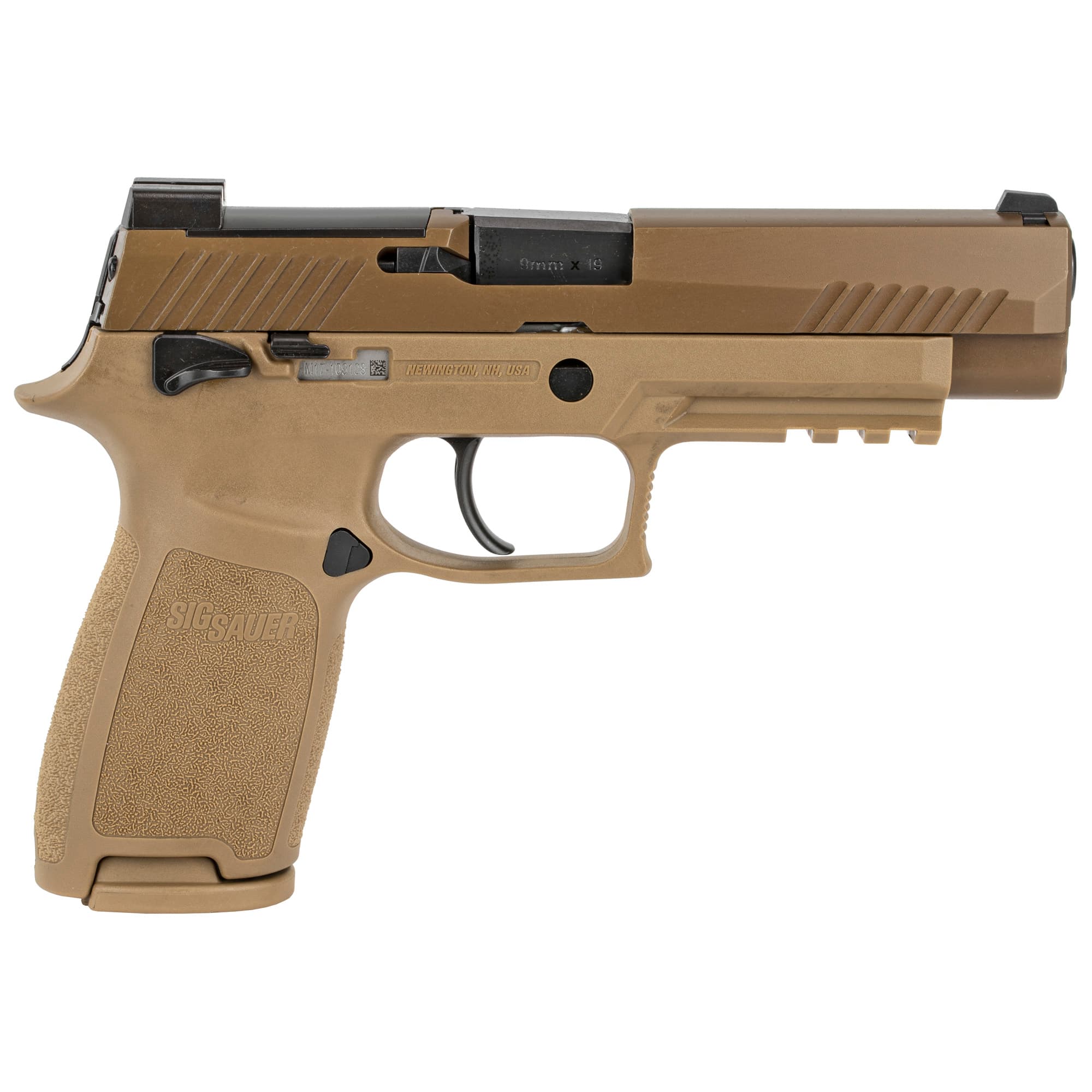 Sig Sauer P320 M17 9mm Luger 4.7 in 17 or 21 round Coyote Finish Stainless