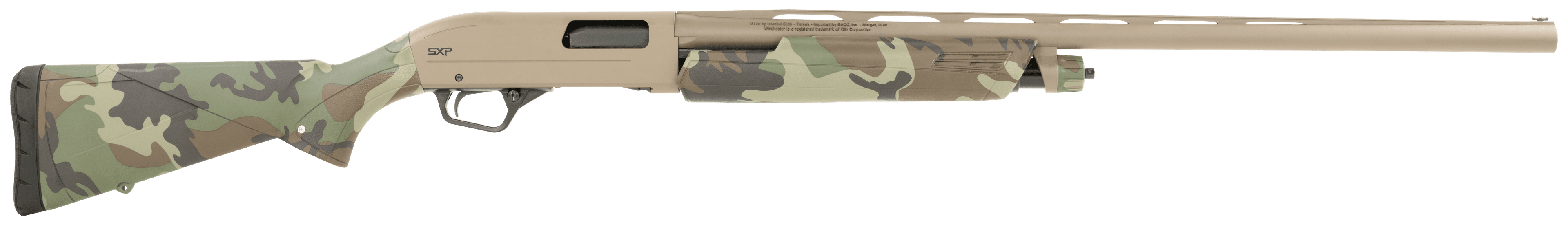 Winchester SXP Hybrid Hunter 12 Gauge 26 Inch 4 Round Woodland Camo FDE