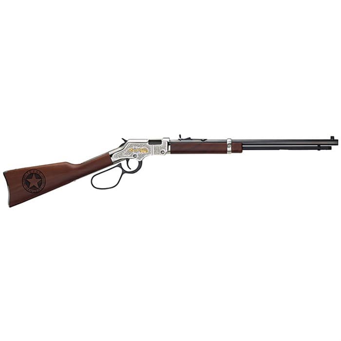 Henry H004TR Texas Rangers Tribute 22 Long Rifle 20 Inch 16 Rounds Nickel