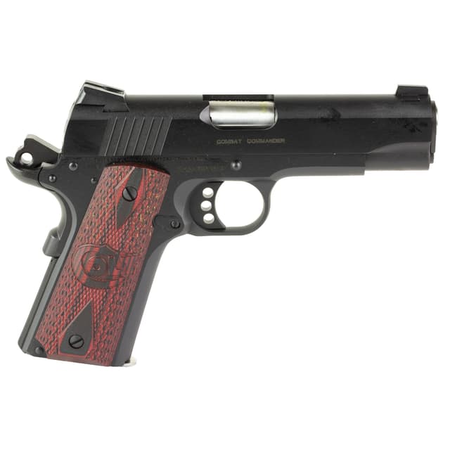 Colt, 1911 Combat Commander, 38 Super, 4.25 inch, 9+1, Blued, Black Cherry G10