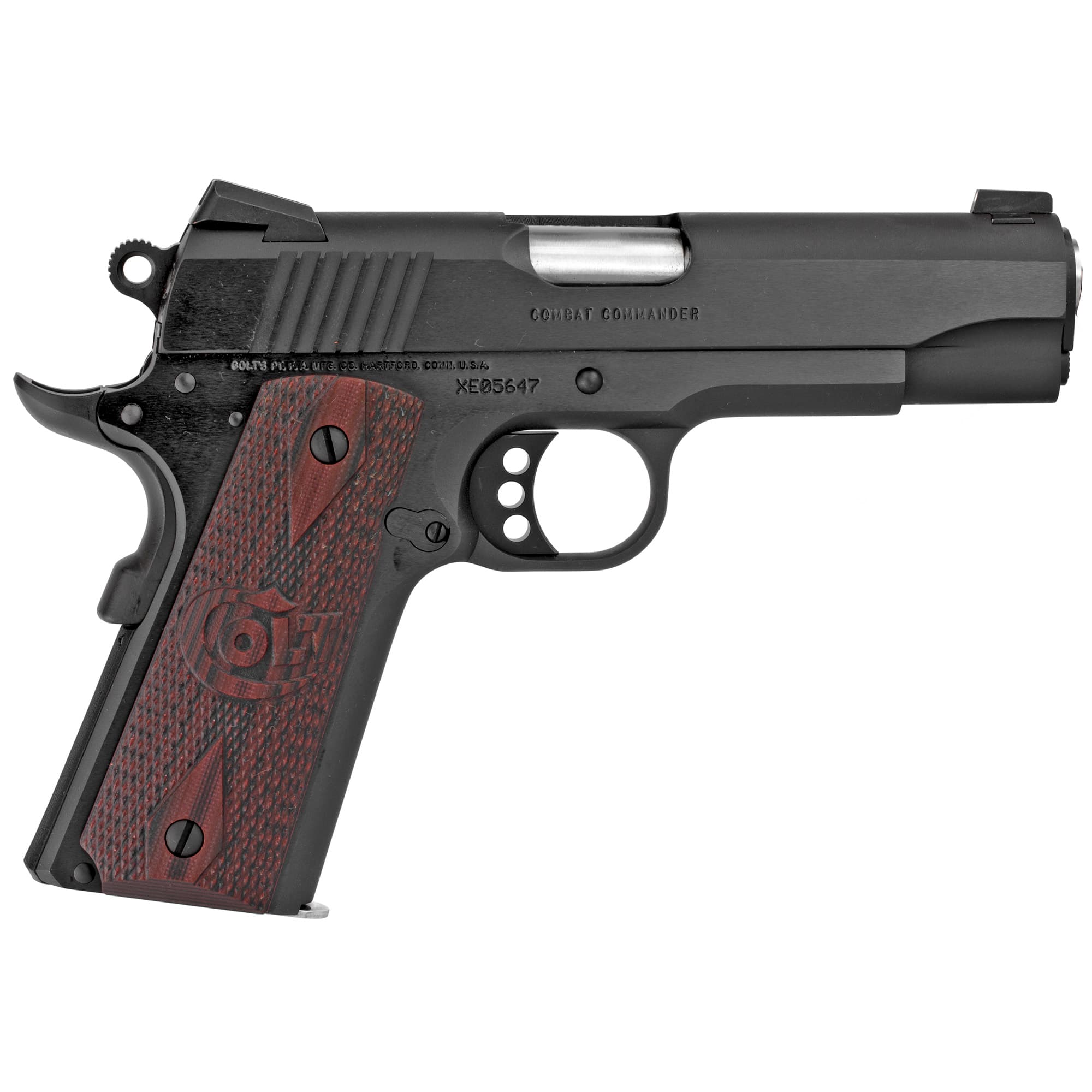 Colt 1911 Combat Commander .45 Acp 4.25 in 8 rounds Blued Steel Black Cherry