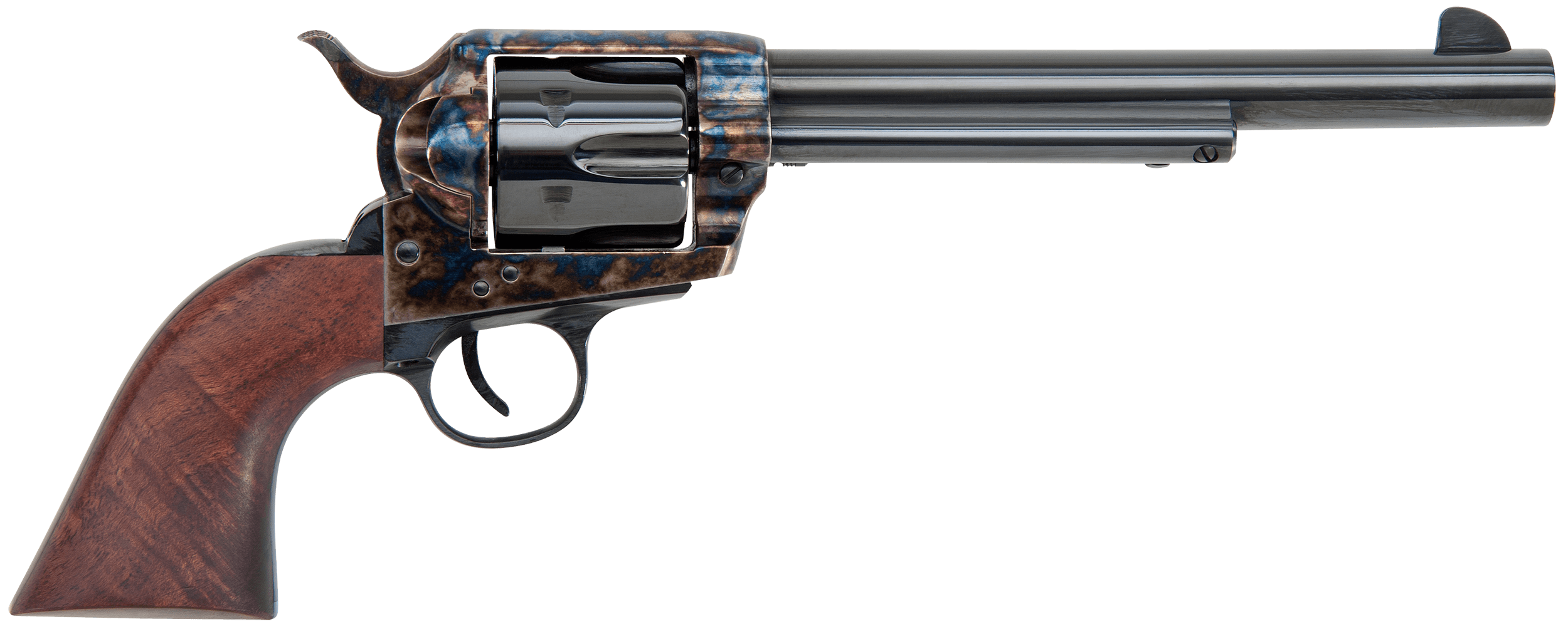 Traditions SAT73004 1873  45 Colt (LC) 6rd 7.50" Blued Cylinder/Barrel Color Case Hardened Steel Frame with Walnut Grips