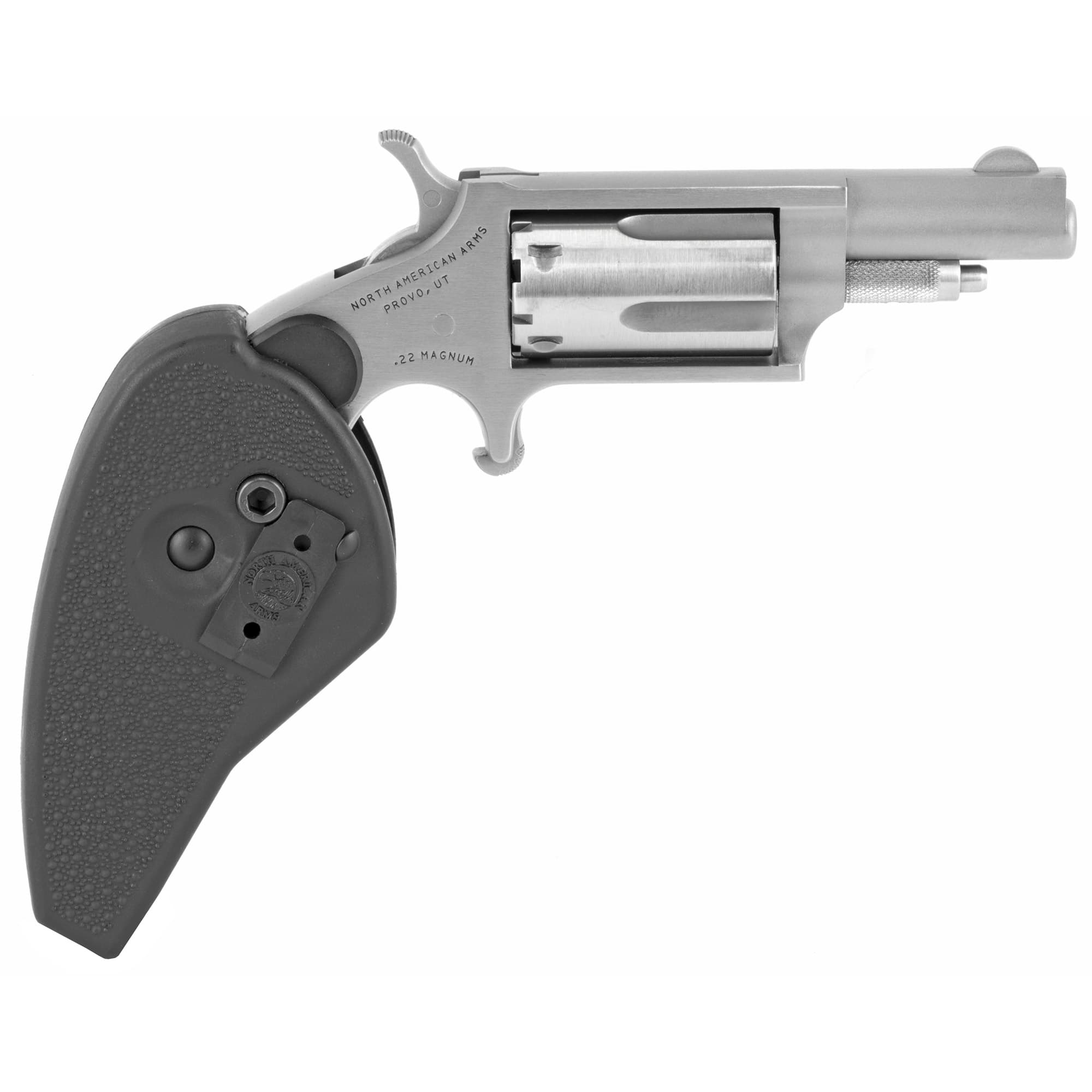 NAA 22MCHG Mini-Revolver Combo 22 LR/22 WMR Stainless 1.63 in. 5rd. Holster Grip