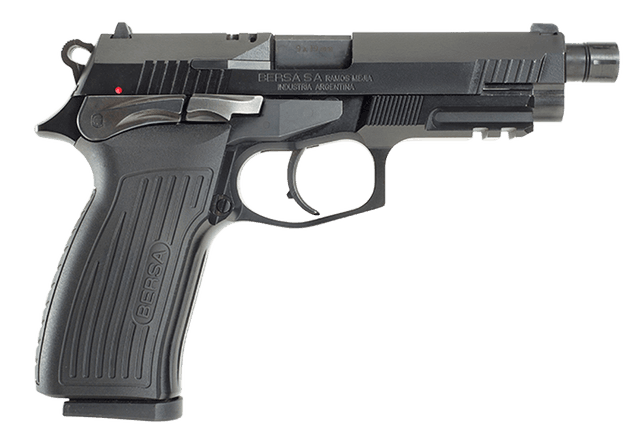Bersa TPR 9mm Luger, 5in. Barrel, 17rd, Threaded - Black (TPR9MX)
