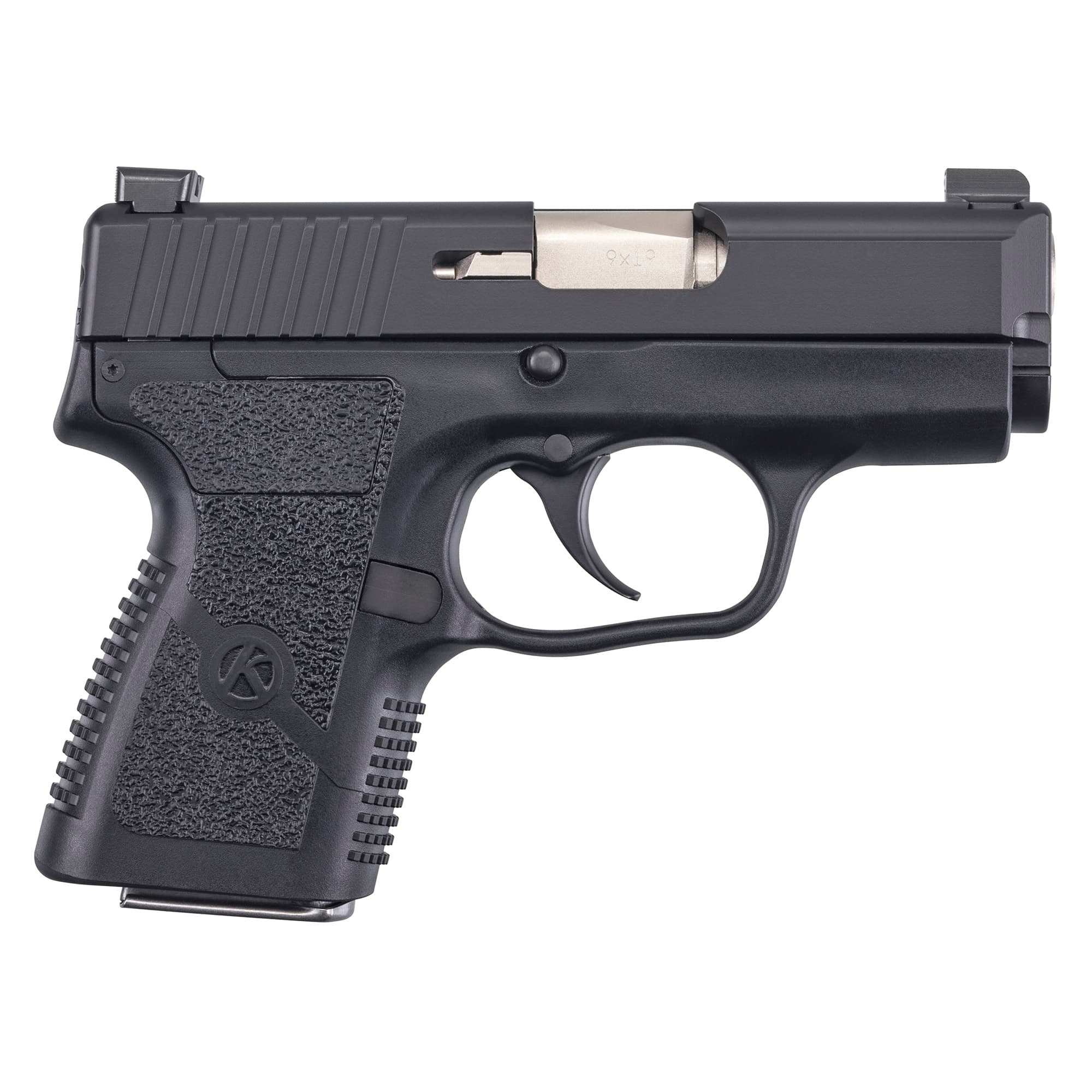 Kahr Arms PM90G94N PM  9mm Luger 6+1 7+1 3.10" Polygonal Rifled Barrel/Matte Stainless Steel Serrated Matte Stainless Steel Slide Black Polymer Frame Black Textured Polymer Grips