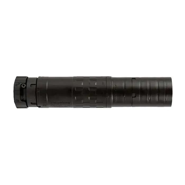 SilencerCo Omega 36M Rifle Suppressor 5.7x28mm to 9mm Luger/ 5.56 NATO to .338 LPM Stainless Steel/Titanium