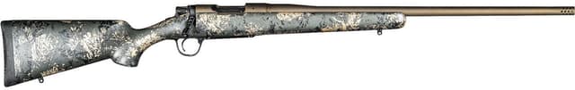 Christensen Arms 8010107500 Mesa FFT 6.5 PRC 4+1 20" Threaded Barrel, Burnt Bronze Cerakote, Green with Black/Tan Webbing Stock