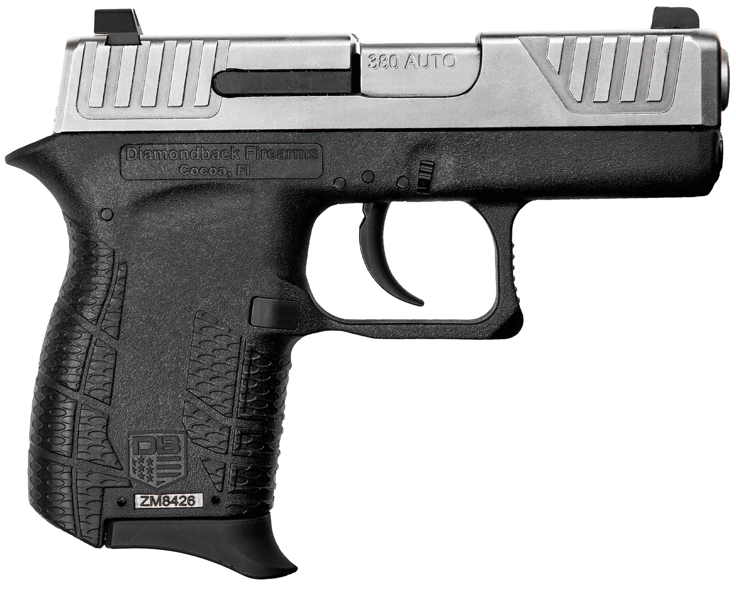 Diamondback DB380 Gen4 380 ACP 2.8in 6+1 Nickel Boron Serrated Slide Black Polymer