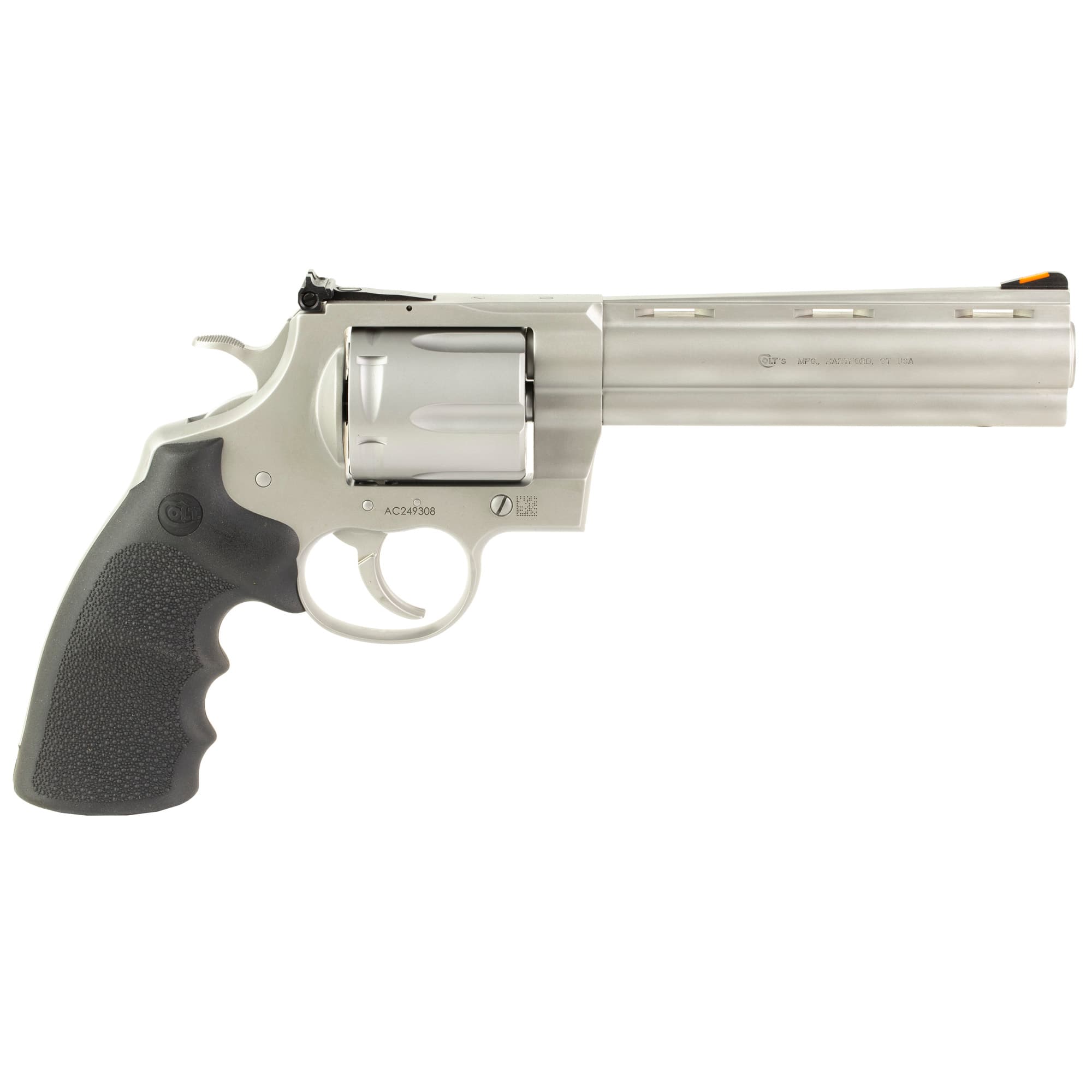 Colt Anaconda .44 Remington Magnum 6 inch 6 Round Matte Stainless Hogue Grips