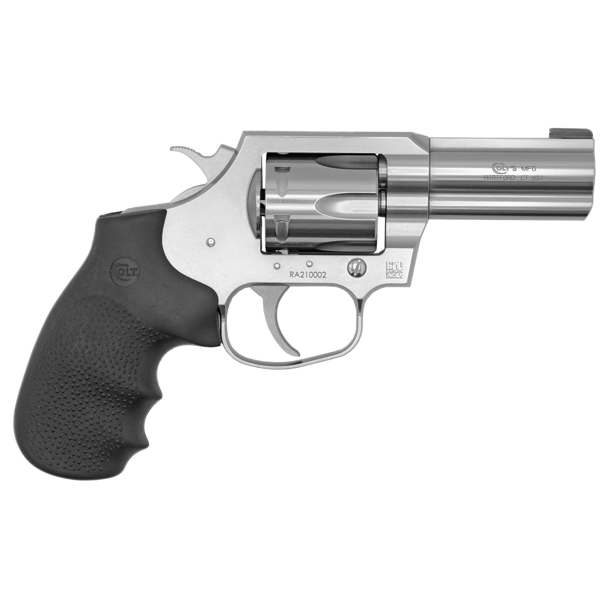 Colt King Cobra 357 Magnum 3 in 6 Rounds Brushed Stainless Silver Hogue Grip