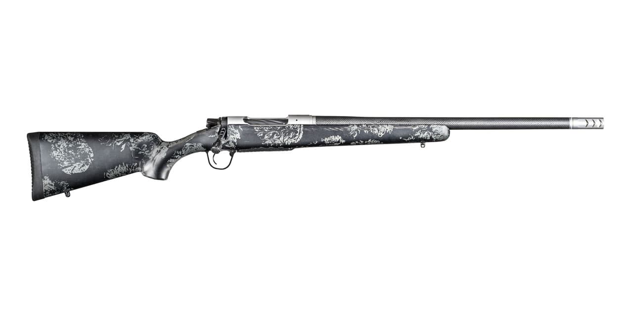 Christensen Arms 8010631800 Ridgeline FFT Full Size 7mm PRC 3+1 22" Carbon Fiber Steel Threaded Barrel, Stainless Aluminum Receiver, Black w/Gray Accents Fixed Sporter w/Flash Forged Technology Stock