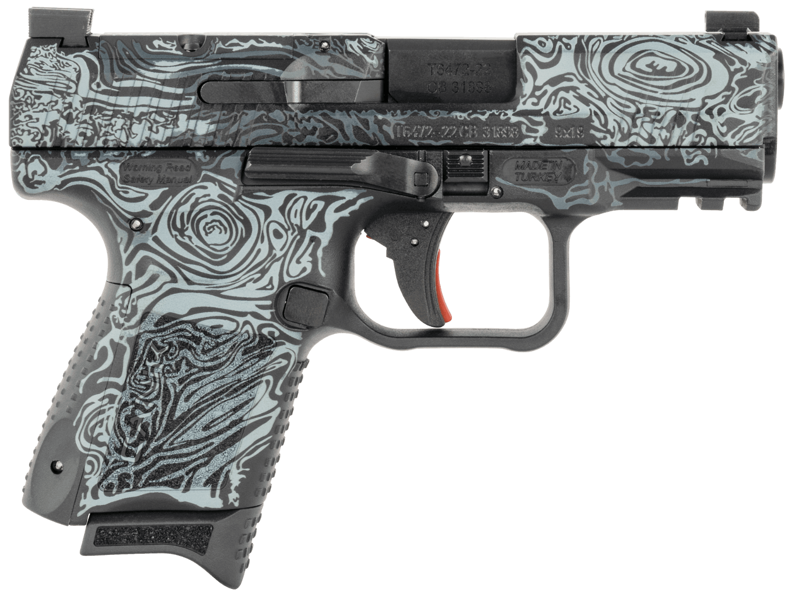 Canik TP9 Elite Sub Compact-Blem, 9mm Luger, 3.6in. Barrel, 15rd - Blue (HG5610DB-X)