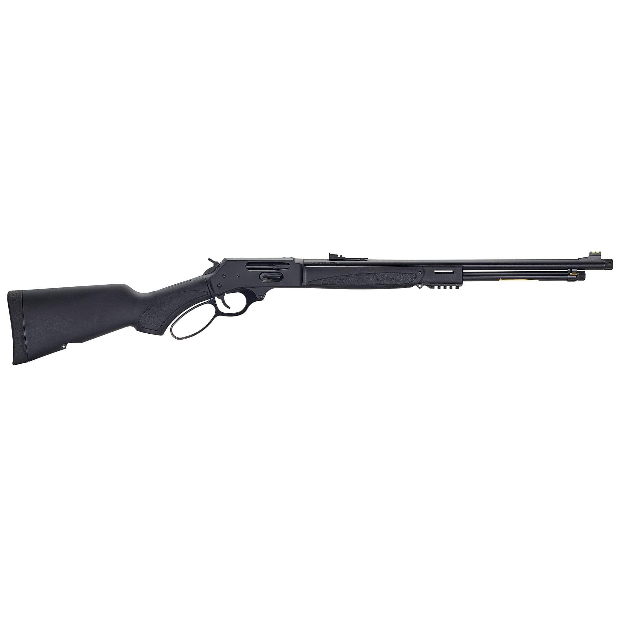 Henry H009X-360BH X Model  Full Size 360 Buckhammer 5+1 21.37" Blued Steel Barrel, Blued Drilled & Tapped Stainless Steel Receiver, Fixed Black Synthetic Stock, Right Hand