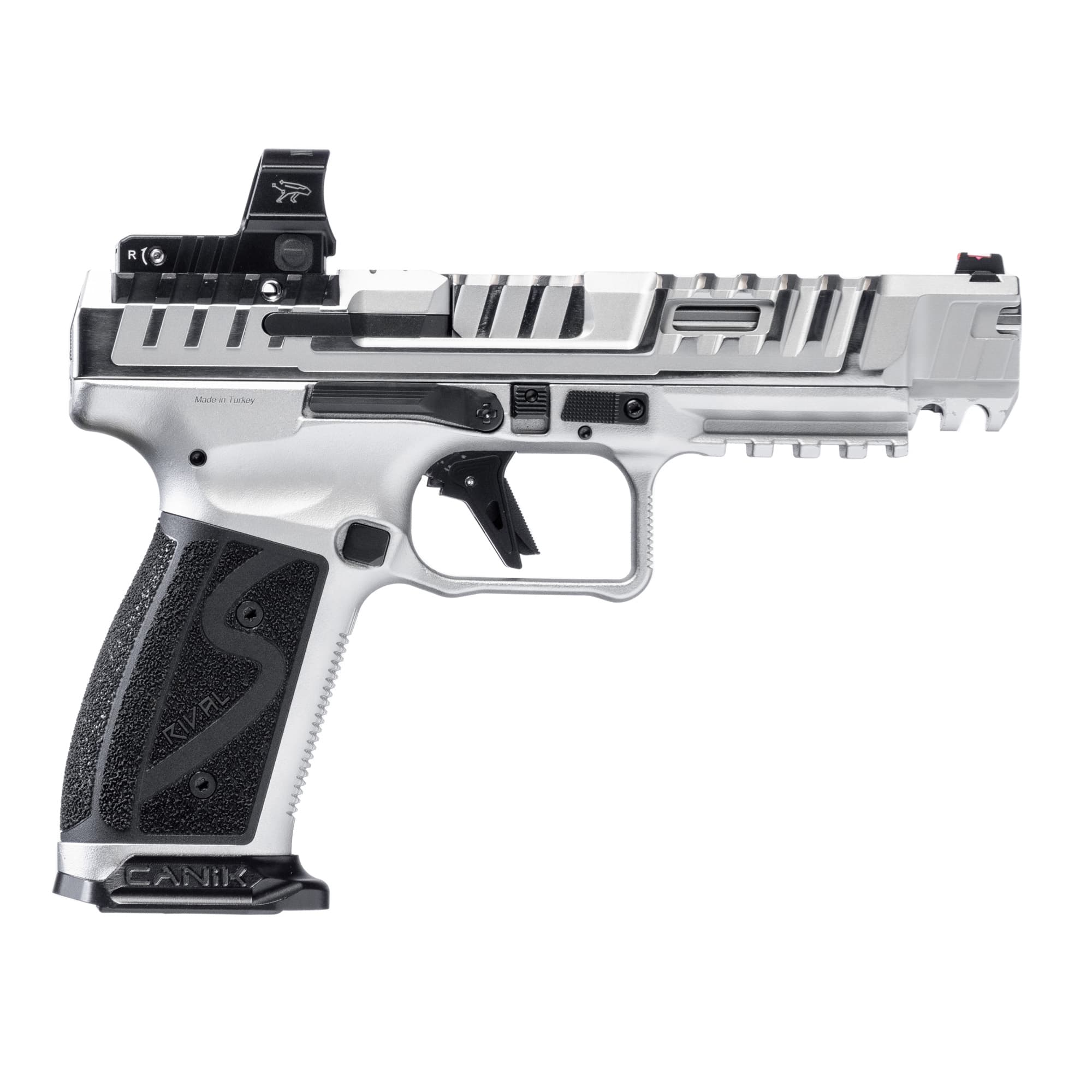 CANIK SFx RIVAL-S Pistol - Chrome | 9mm | 5" Barrel | 2 - 18rd Mag | MeCanik MO2 Optic | Steel Frame