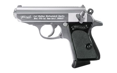 Walther Arms Ppk 380 Acp 3.3 in 6+1 Stainless Silver Polymer Grips
