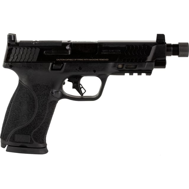 Smith & Wesson 13586 M&P M2.0 Full Size 45 ACP 10+1, 5.12" Black Armornite Steel Threaded Barrel & Optic Ready/Serrated Slide, Matte Black Polymer Frame w/Picatinny Rail