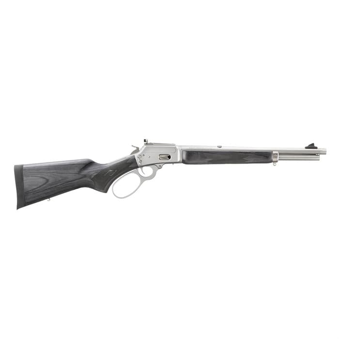 Marlin  1894 Trapper Full Size 44 Special/44 Rem Mag 8+1/9+1 16.10" Satin Threaded Barrel, Satin Stainless Steel Receiver, Fixed Black Laminate Stock